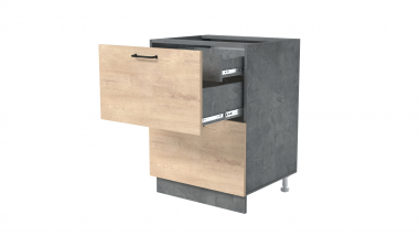Шкаф-стол кухонный рабочий с 2-мя ящ./ со скрытым ящиком 600 мм. (Лофт)